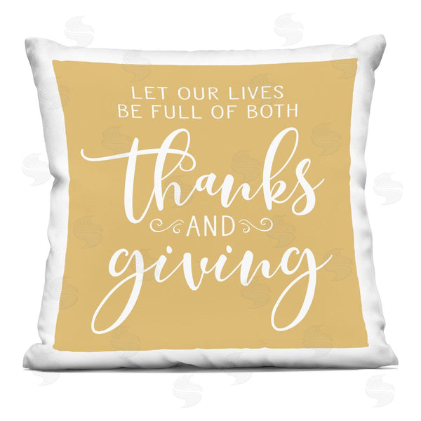 stupell industries Lettered and Lined | Seasonal Autumn Gratitude Printed Throw Pillow