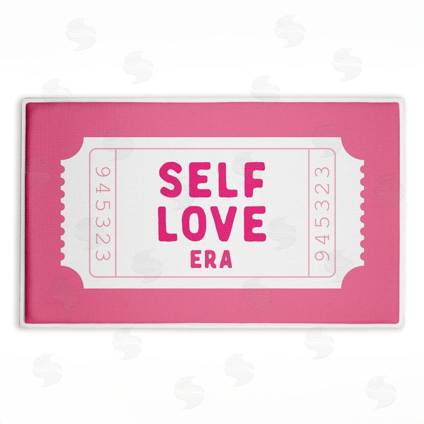 stupell industries Lettered and Lined | Self Love Era Ticket Plush Bath Mat