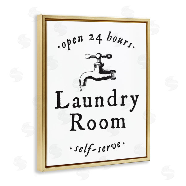 Stupell Industries Lettered And Lined | Self Serve Laundry