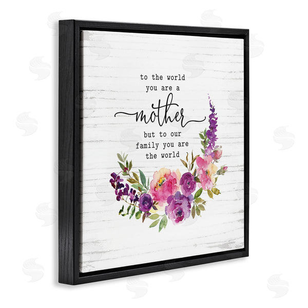 Stupell Industries Lettered And Lined | Sentimental Mother's Day Flower Quote Watercolor Detail Wall Art