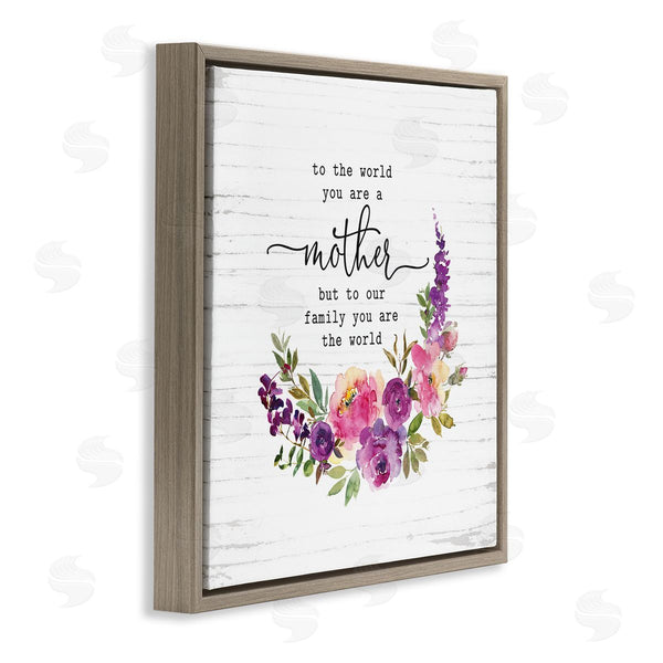Stupell Industries Lettered And Lined | Sentimental Mother's Day Flower Quote Watercolor Detail Wall Art