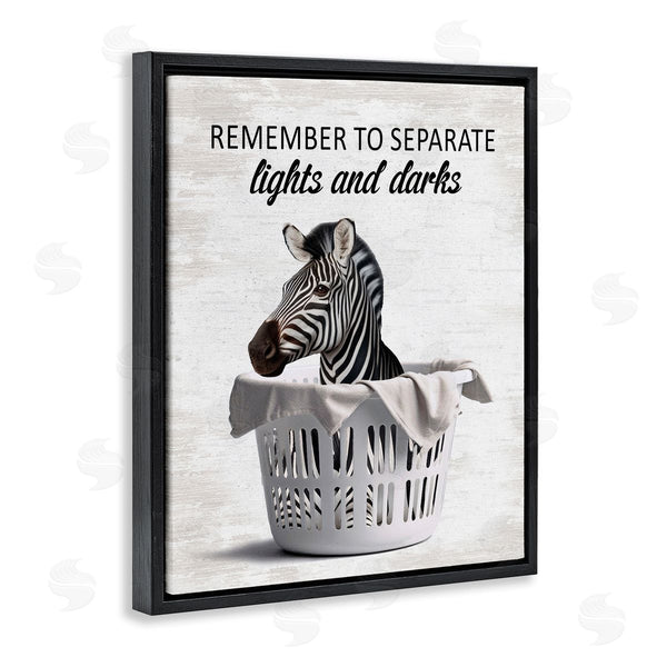 Stupell Industries Lettered And Lined | Separate Laundry & Zebra
