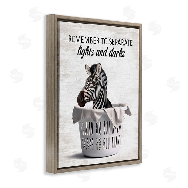 Stupell Industries Lettered And Lined | Separate Laundry & Zebra