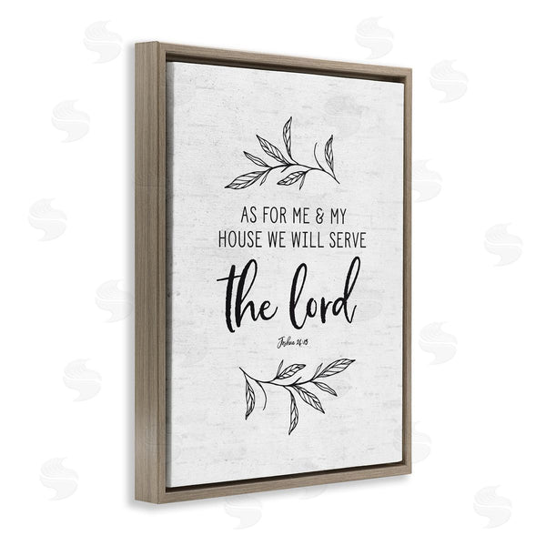 Stupell Industries Lettered And Lined | Serve The Lord Spiritual Scripture Rustic Botanicals Wall Art