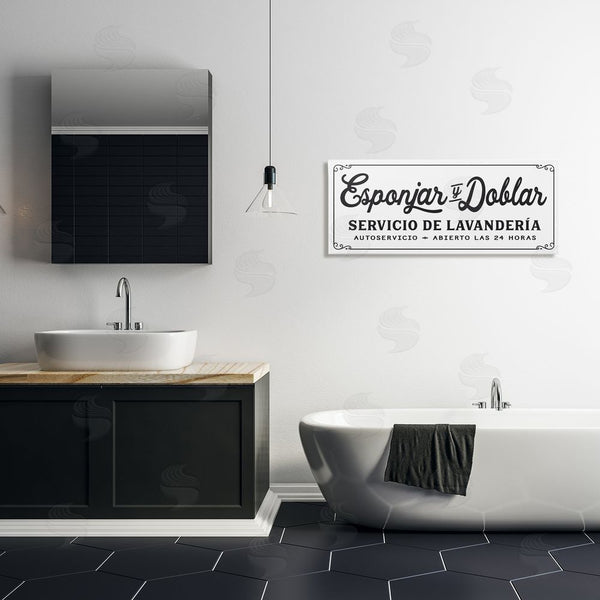 Stupell Industries Lettered And Lined | Servicio De Lavandería Wall Art