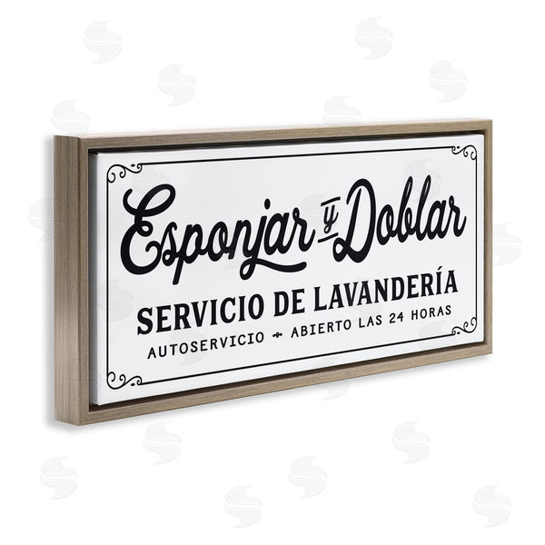 Stupell Industries Lettered And Lined | Servicio De Lavandería Wall Art