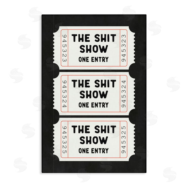 stupell industries Lettered and Lined | Sh*t Show Bathroom Tickets