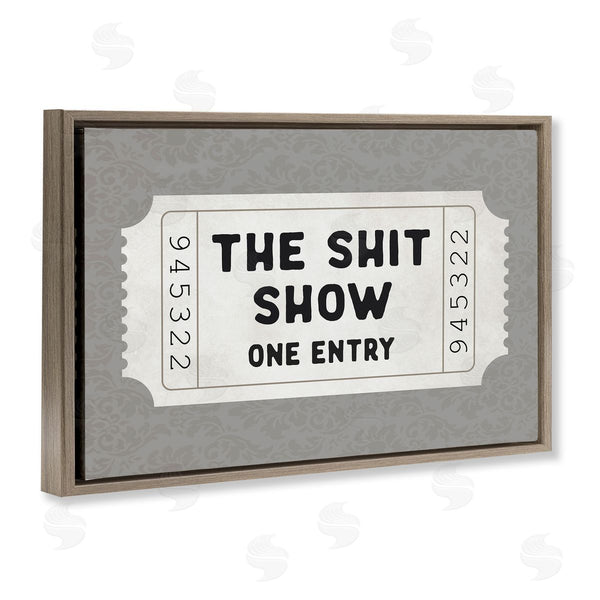 Stupell Industries Lettered And Lined | Sh*t Show Entry Ticket