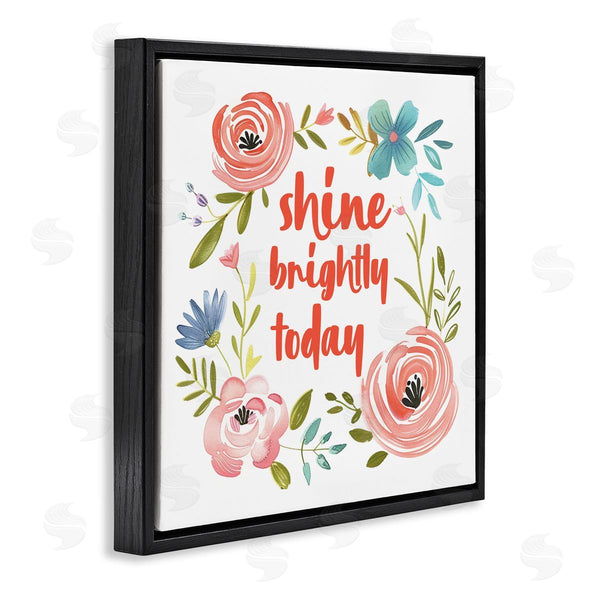 Stupell Industries Lettered And Lined | Shine Brightly Today