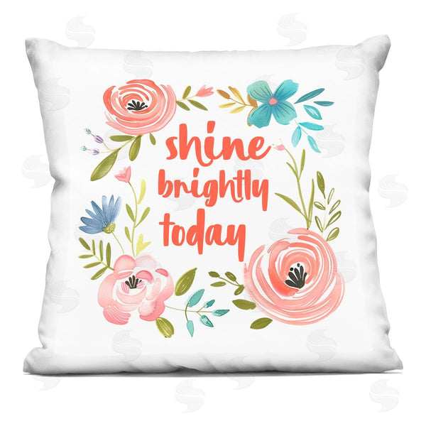 stupell industries Lettered and Lined | Shine Brightly Today Printed Throw Pillow