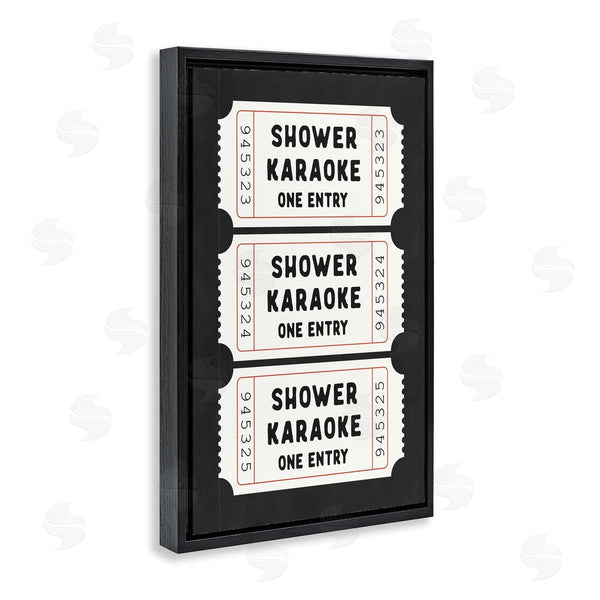 Stupell Industries Lettered And Lined | Shower Karaoke Ticket Stubs