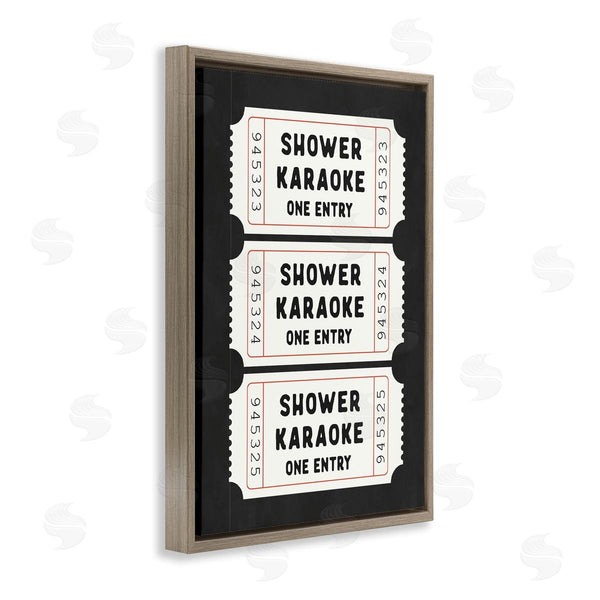 Stupell Industries Lettered And Lined | Shower Karaoke Ticket Stubs