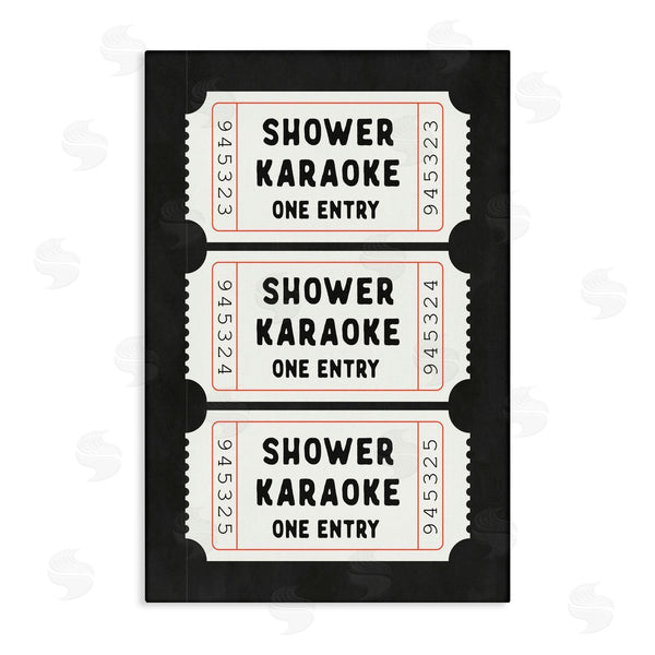 stupell industries Lettered and Lined | Shower Karaoke Ticket Stubs