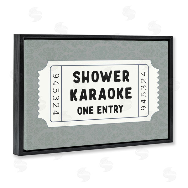 Stupell Industries Lettered And Lined | Shower Singing Ticket Stub