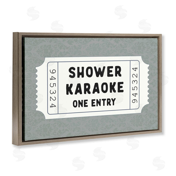 Stupell Industries Lettered And Lined | Shower Singing Ticket Stub