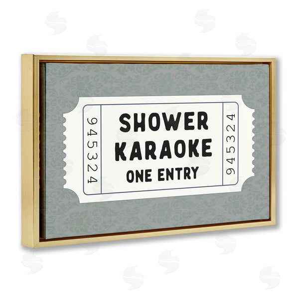 Stupell Industries Lettered And Lined | Shower Singing Ticket Stub