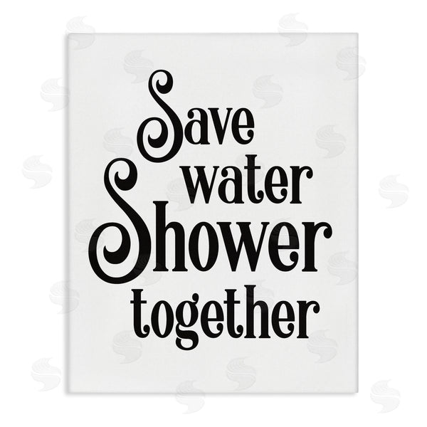 stupell industries Lettered and Lined | Shower Together Humorous Bathroom Typography Casual Sign Wall Art