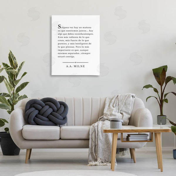 Stupell Industries Lettered And Lined | Siempre Contigo - A.A. Milne Wall Art