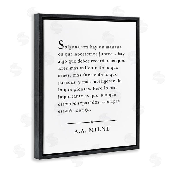 Stupell Industries Lettered And Lined | Siempre Contigo - A.A. Milne Wall Art