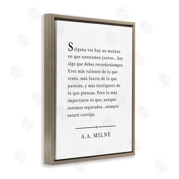 Stupell Industries Lettered And Lined | Siempre Contigo - A.A. Milne Wall Art