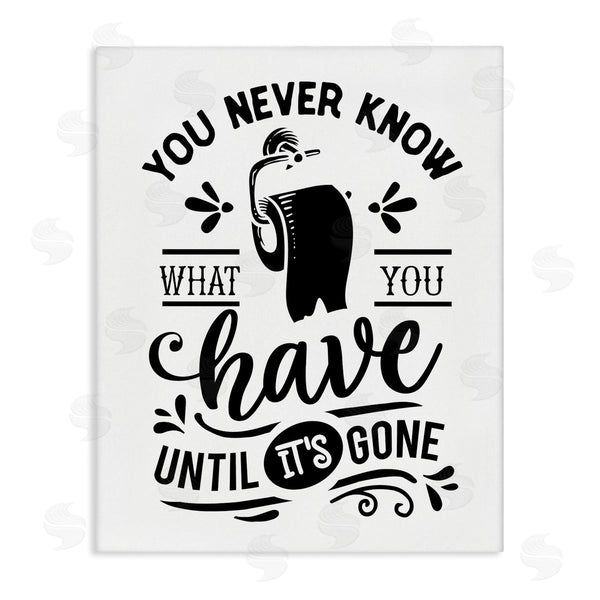 stupell industries Lettered and Lined | Silly Bathroom Humor Fancy Typography Toilet Paper Wall Art