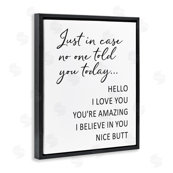 Stupell Industries Lettered And Lined | Silly Flattery Nice Butt Saying Casual Humor Wall Art