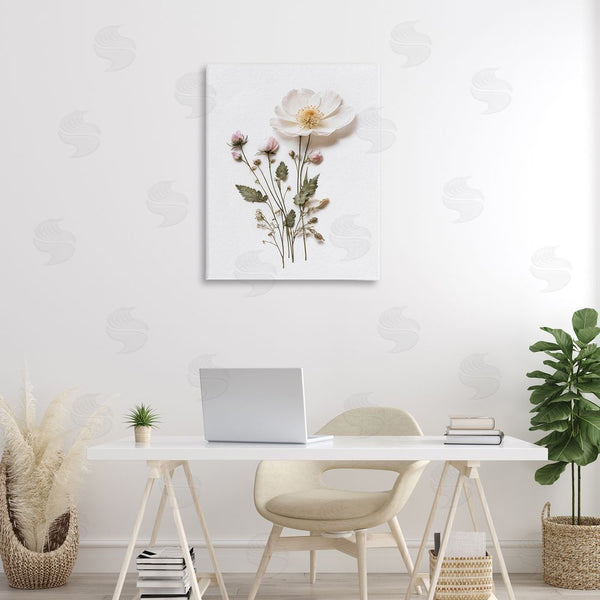 Stupell Industries Lettered And Lined | Simple Pressed Flowers Wall Art