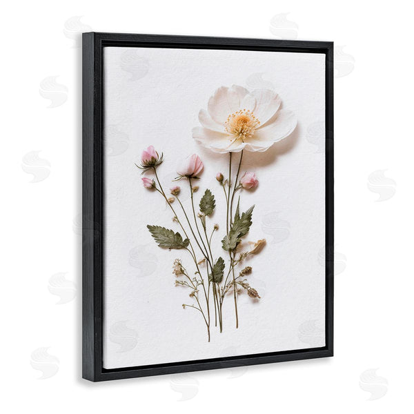 Stupell Industries Lettered And Lined | Simple Pressed Flowers Wall Art
