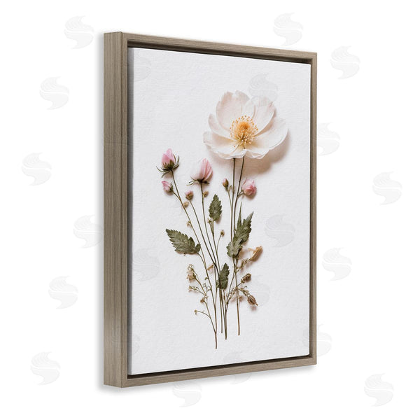 Stupell Industries Lettered And Lined | Simple Pressed Flowers Wall Art