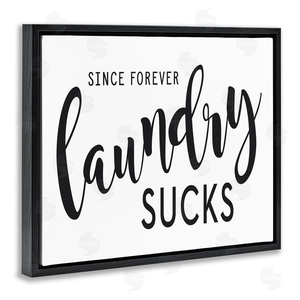 Stupell Industries Lettered And Lined | Since Forever Laundry Sucks Laundry Humor Minimal Text Wall Art