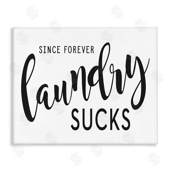 stupell industries Lettered and Lined | Since Forever Laundry Sucks Laundry Humor Minimal Text Wall Art