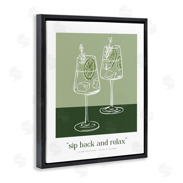 Stupell Industries Lettered And Lined | Sit Back & Relax Green