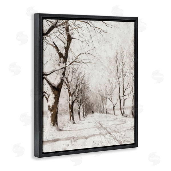 Stupell Industries Lettered And Lined | Snowy Winter Lane