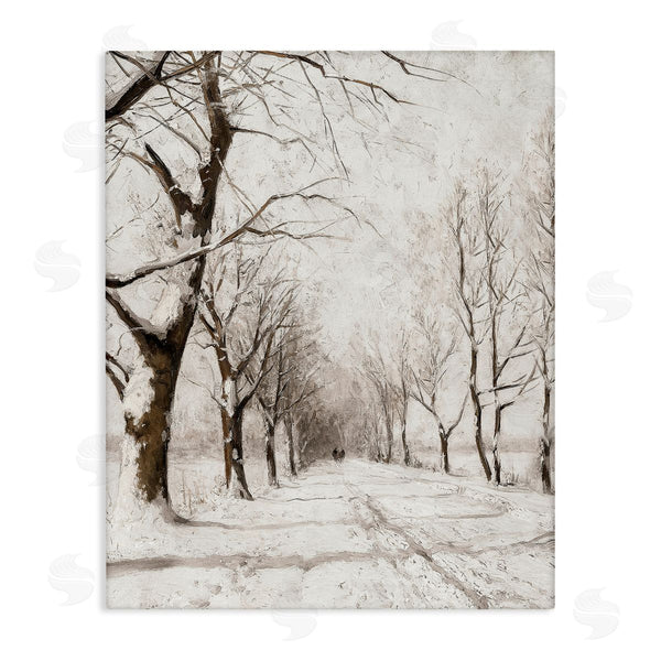 stupell industries Lettered and Lined | Snowy Winter Lane