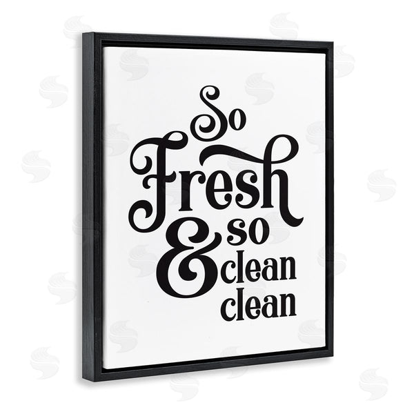 Stupell Industries Lettered And Lined | So Fresh And Clean Phrase Laundry Room Humor Wall Art