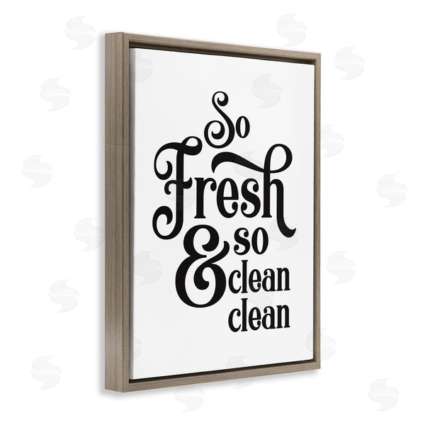 Stupell Industries Lettered And Lined | So Fresh And Clean Phrase Laundry Room Humor Wall Art