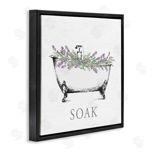 Stupell Industries Lettered And Lined | Soak Bathtub With Lavender