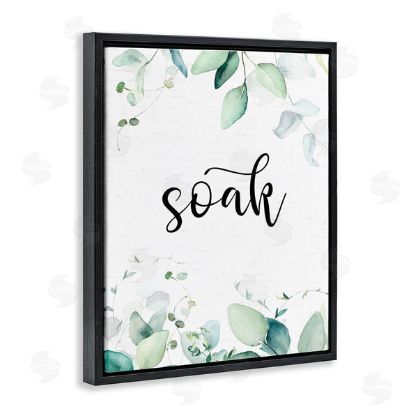 Stupell Industries Lettered And Lined | Soak Leafy Herbs Wall Art