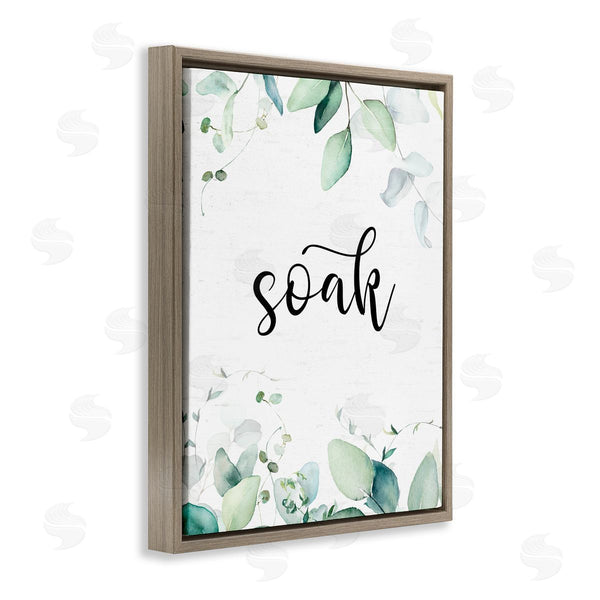 Stupell Industries Lettered And Lined | Soak Leafy Herbs Wall Art