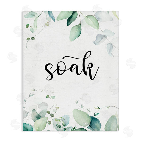 stupell industries Lettered and Lined | Soak Leafy Herbs Wall Art