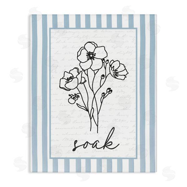 stupell industries Lettered and Lined | Soak Striped Bath Flowers