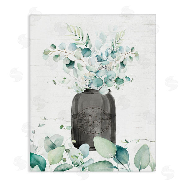 stupell industries Lettered and Lined | Soap Jar & Eucalyptus Wall Art