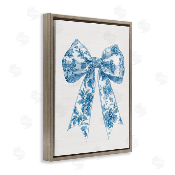 Stupell Industries Lettered And Lined | Soft Delicate Toile Bow Wall Art