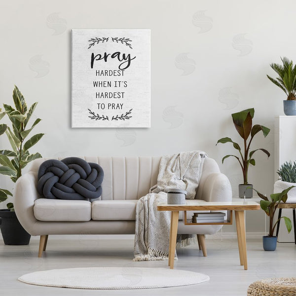 Stupell Industries Lettered And Lined | Spiritual Prayer Uplifting Religious Quote Rustic Botanicals Wall Art