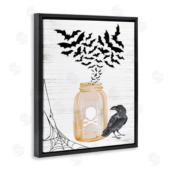 Stupell Industries Lettered And Lined | Spooky Bats Flying Wall Art