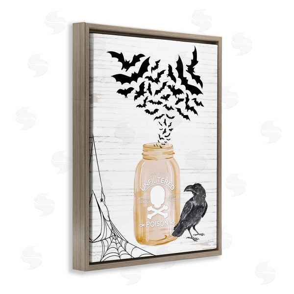 Stupell Industries Lettered And Lined | Spooky Bats Flying Wall Art