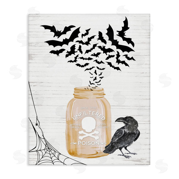 stupell industries Lettered and Lined | Spooky Bats Flying Wall Art