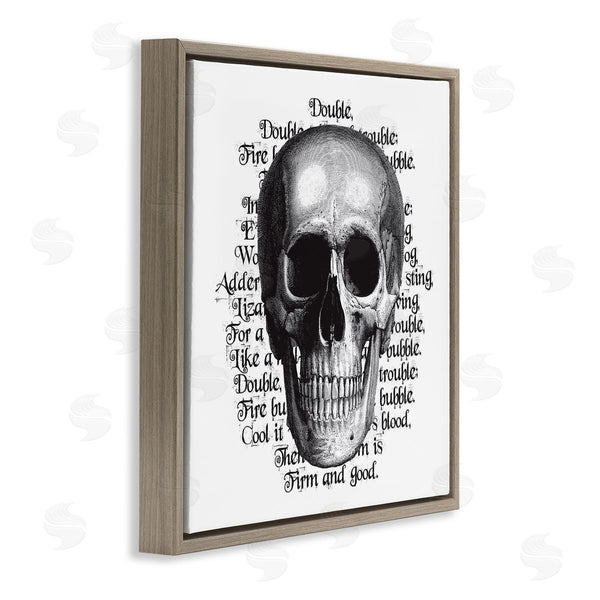 Stupell Industries Lettered And Lined | Spooky Skull Layered Vintage Script Hex Text Wall Art