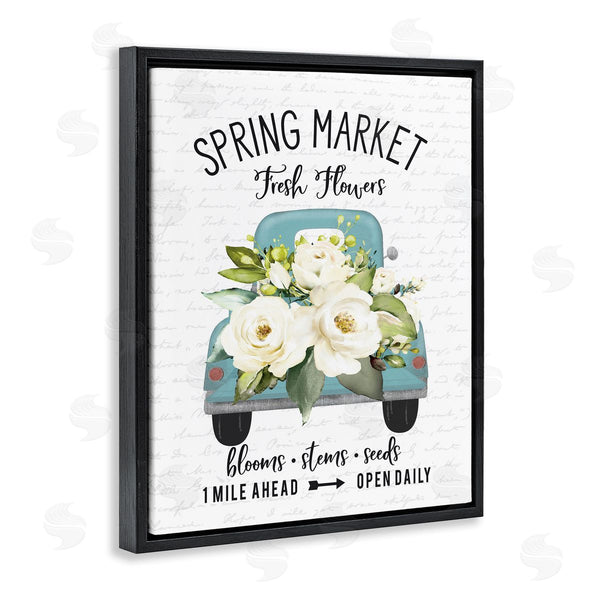 Stupell Industries Lettered And Lined | Spring Market Fresh Flowers Truck
