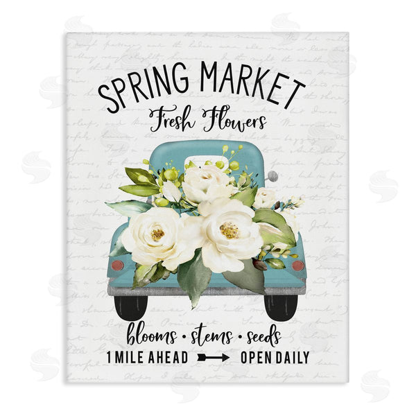 stupell industries Lettered and Lined | Spring Market Fresh Flowers Truck